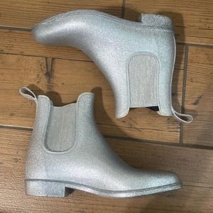 Jcrew glitter short rain boot